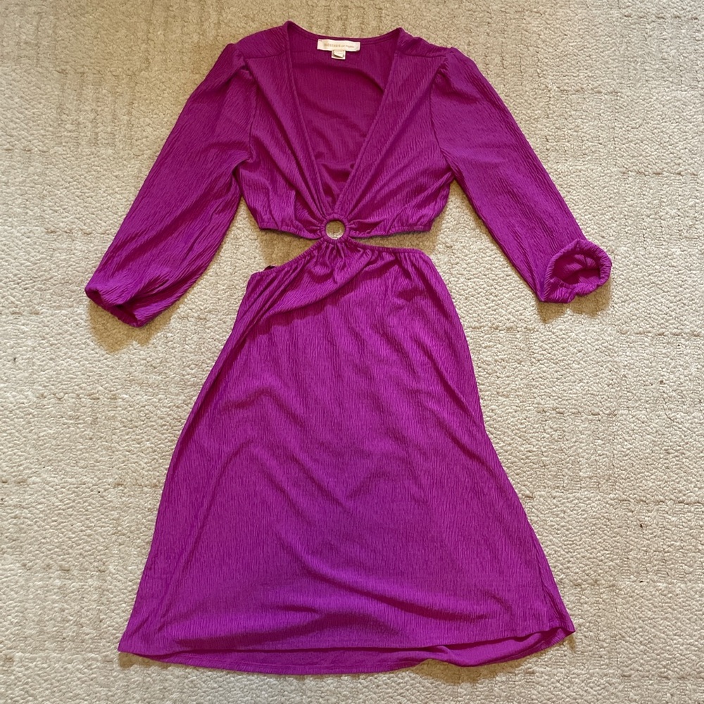 Monteau Vibrant Purple Long Sleeve Dress